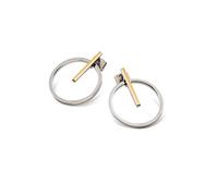 Boccia Ohrstecker Figura 05030-02 Titan teilgoldplattiert...