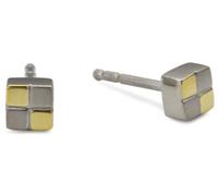Boccia Ohrstecker 0518-03 65 Bicolor Titan teils vergoldet