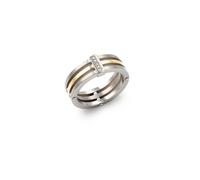 Boccia Damen Ring 0126-0255 Titan vergoldet Brillanten Größe 55