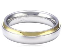 Boccia Damen-Ring teil-goldplattiert Titan GR.54 0130-0854