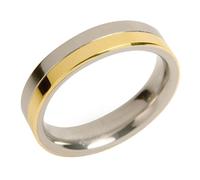 Boccia Damen-Ring teil-goldplattiert Titan GR.62 0129-0262