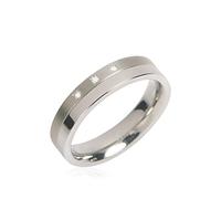 Boccia Damen-Ring teilpoliert Titan 3 Brillianten GR.56 0129-0356