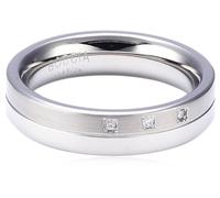 Boccia Damen-Ring teilpoliert Titan 3 Brillianten GR.58 0129-0358