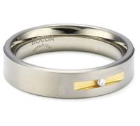 Boccia Damen-Ring Titan Bicolor 1 Brilliant 0,03 ct Gr.50 0101-0850