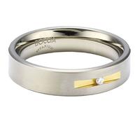 Boccia Damen-Ring Titan Bicolor 1 Brilliant 0,03 ct Gr.56 0101-0856