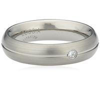 Boccia Damen-Ring Titan Diamant (0.03 ct) Brillantschliff weiß Gr. 54 (17.2) - 0130-0554