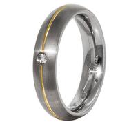 Boccia Damen-Ring Titan Diamant (0.03 ct) Brillantschliff weiß Gr. 55 (17.5) - 0130-0655