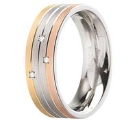 Boccia Damen-Ring Titan Diamant (0.03 ct) weiß Brillantschliff Gr. 55 (17.5) - 0135-0255