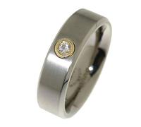 Boccia Damen-Ring Titan gold 1 Brilliant 0,05 Gr.61 0101-2461