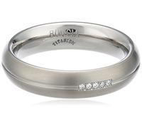 Boccia Damen-Ring You & me Titan Diamant (0.025 ct) Brillantschliff weiß Gr. 57 (18.1) - 0130-0357