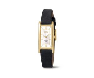 Boccia Damenarmbanduhr 3352-02 Royce Concept Titan vergoldet, Leder schwarz