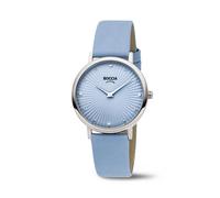 Boccia Damenarmbanduhr Trend 3365-01 Titan, Leder, blau, silberfarben