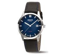 Boccia Herren Armbanduhr 3673-01 Solar Titan Lederband braun