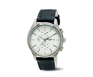 Boccia Herren-Armbanduhr Chronograph Quarz Leder 3756-01