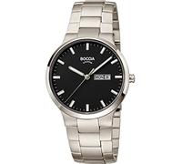 Boccia Herren Armbanduhr mit Gehäuse aus Titan, in der Farbe: Silber, Armband aus: Titan, Gehäusedurchmesser: 39 mm, 3649-03