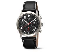 Boccia Herren Armbanduhr Solar 3735-01 Chronograph Titan Lederband schwarz