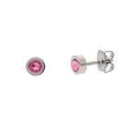 Boccia Ohrstecker Kinder 05095-02 Titan, Swarovski Kristalle, Rosa, Klein