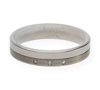 Boccia Ring 0129-0352 Titan mit Diamanten