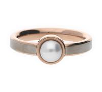 Boccia Ring Titan Roségold mit Süsswasserzuchtperle 0137-02
