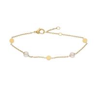Boccia Schmuck Damen-Armband Titan Goldfarben mit Perlen 03060-02