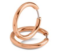 Boccia Schmuck Damen-Creolen Ohrringe Titan Roségoldfarben 23 mm 05072-03
