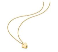 Boccia Schmuck Damen-Kette mit Herz-Anhänger Titan vergoldet 08083-02