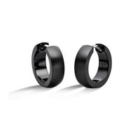 Boccia Schmuck Damen-Ohrringe Creolen Titan Schwarz 0539-21