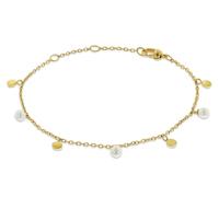 Boccia Schmuck Damenarmband Titan Goldfarben mit Perlen 03055-02