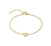 Boccia Titan Damenarmband vergoldet Herz 03070-02