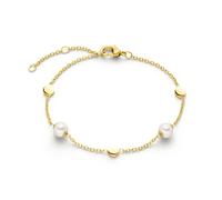 Boccia Titanium 03060-02 Damen-Armband mit Süßwasser-Zuchtperlen gelbgoldfarben ionenplattiert