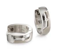 Boccia Titanium 05045-03 scharnier-Creolen m. Diamant