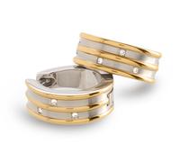 Boccia Titanium 05047-03 Scharniercreole Bicolor mit Brillanten