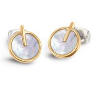 Boccia Damen-Ohrstecker 05059-02 – Titan mit Perlmutt, goldfarben