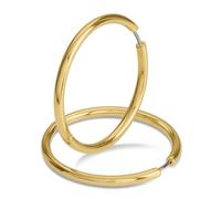 Boccia Titanium 05070-02 Scharnier-Creolen Rein-Titan Gelbgoldfarben Ø 38,3 x 40mm