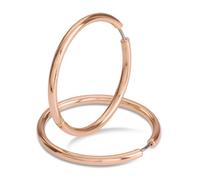 Boccia Titanium 05070-03 Scharnier-Creolen Rein-Titan roségoldfarben Ø 40mm