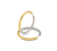 Boccia Titanium 05073-04 Scharnier-Creolen Rein-Titan Bicolor Gelbgoldfarben Ø 31mm