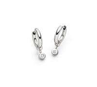 Boccia Titanium 05086-03 Titan Scharnier-Creolen mit Diamant / Brillant Ø12,5mm