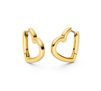 Boccia Damen Creolen Herz 05099-02 Titan goldplattiert