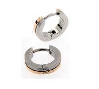 Boccia Titanium 0510-12 Scharnier-Creolen Titan Roségold Bicolor Ø13mm