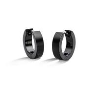 Boccia Titanium 0510-16 Scharnier-Creolen Titan schwarz ionenplattiert