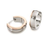 Boccia Titan Creolen mit Brillant Bicolor 0539-17 119