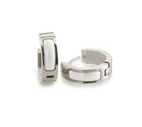 Boccia Titanium 0593-01 Scharnier-Creolen Titan mit reinweißer Ceramic Ø14,5mm