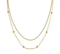 Boccia Titanium 08066-02 Damen Collier Titan gelbgoldfarben ionenplattiert 48,5cm