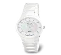 Boccia Titanium 3216-01 Damenuhr Ceramic weiß oval 35mm