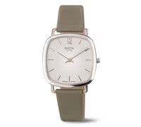 Boccia Damen Armbanduhr mit Gehäuse aus Titan, in der Farbe, Silber, Armband aus: veganem Apple Skin in Taupe, Gehäusedurchmesser: 33 mm, 3334-01