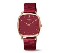 Boccia Titanium 3334-09 Damenuhr Rosegoldfarben/bordeauxrot 33 x 33 mm