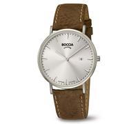 Boccia Titanium 3648-01 Herrenuhr Saphirglas Braun/Silber Ø39mm