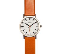 BOCCIA Titanium 3651-05 Herrenuhr mit Saphirglas im Bahnhof-Design Orange