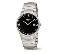 Boccia Titanium 3656-02 Herrenuhr schwarz Ø39mm Saphirglas