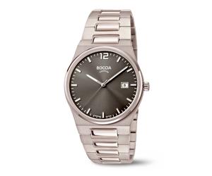 Boccia Titanium 3661-02 flache Herrenuhr Titan Saphirglas